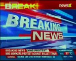 MNS workers protests against the bullet train in Thane, Mumbai