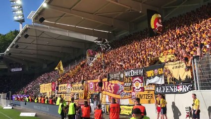 Rechtsradikaler Aue Fan rastet völlig aus!!! Erzgebirge Aue - Dynamo Dresden- Sachsenderby