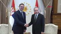 Cumhurbaşkanı Erdoğan, Sırbistan Cumhurbaşkanı Aleksandar Vuçiç ile Baş Başa Görüştü