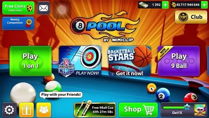 8 Ball Pool - 44,444,444,444 COINS !!! 9Ball Pool Golden Break // Indirect Gameplay