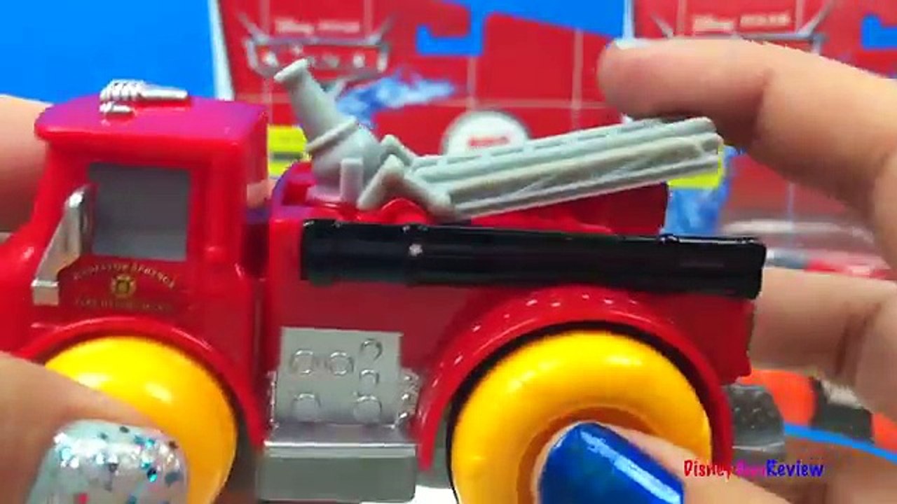DISNEY PIXAR CARS HYDRO WHEELS RED FRANK MACK WATER TOYS SPLASHDOWN AND RACE WITH MCQUEEN - UNBOXING