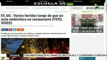 EE.UU.: auto choca en fachada de restaurante y deja varios heridos