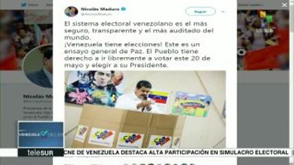 Pdte. venezolano afirma que sistema electoral es el mejor del mundo