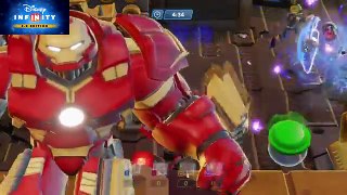 HulkBuster VS Thor (AI) VS Nova (AI) VS SpiderMan (AI) - Marvel Battlegrounds - Disney Infinity 3.0