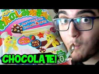 Mini Cozinha - MINI DOCE DE CHOCOLATE E MORANGO!! - Kracie Otanoshimi Neru Neru