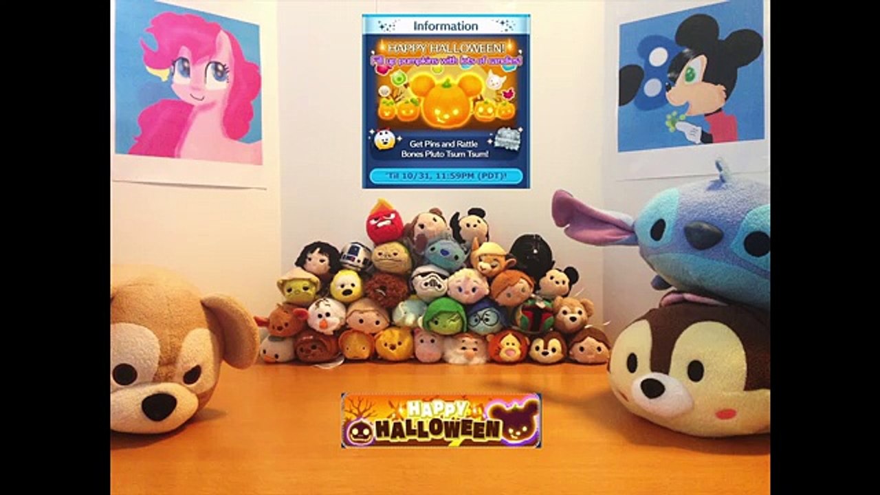 Tsum Tsum Halloween Event (Pumpkins, Candies) and Rattle Bones Pluto Gameplay
