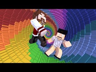 Minecraft: SUPER QUEDA #1 - PORRADA NO AR!! :O (c/ Luiz)