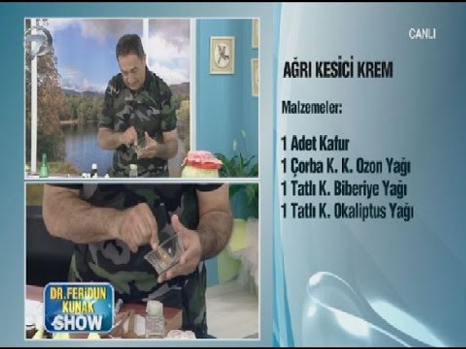 Dr.Feridun Kunak'tan Ağrı Kesici Krem Tarifi