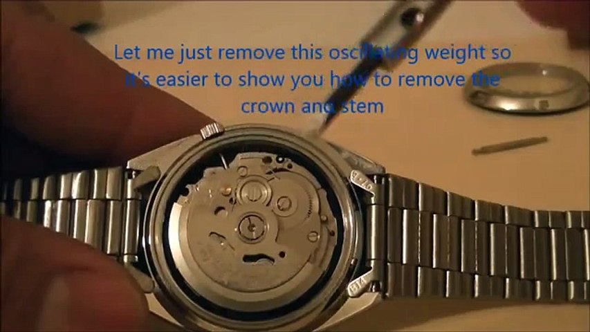 How to remove crown and stem ( winder ) from Seiko 5 7S26C - video  Dailymotion
