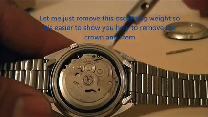 How to remove crown and stem ( winder ) from Seiko 5 7S26C