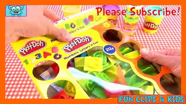 Play Doh Letters Numbers Fun ABC learning for kids with playdough toys playdoh plado pla do