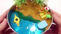 DIY How To Make Gold Kinetic Sand Slime Beach Learn Colors Jelly Slime Clay Bath Time