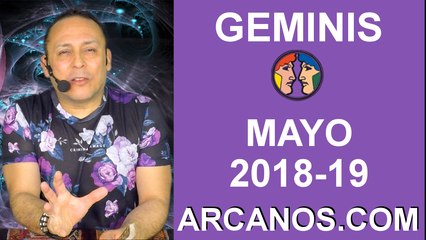 GEMINIS MAYO 2018-19-6 al 12 May 2018-Amor Solteros Parejas Dinero Trabajo-ARCANOS.COM