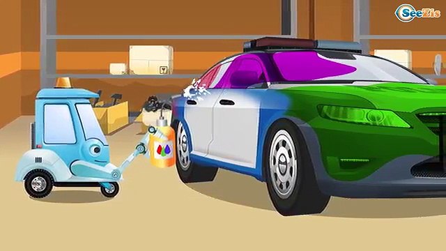 Les Voitures de la Ville - La Voiture de police - Dessins animés - Le Petit Voitures et Ca