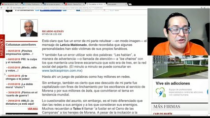 LE PIDO PERDÓN A RICARDO ALEMÁN