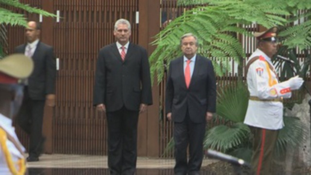 Antonio Guterres se ve con Díaz-Canel y elogia La Habana Vieja en primer día en Cuba