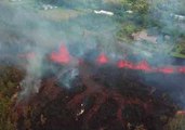 Aerial Footage Shows Lava Flows From Kilauea Volcano