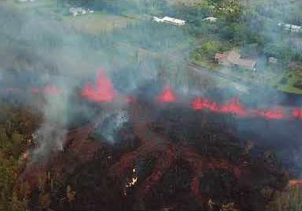 Aerial Footage Shows Lava Flows From Kilauea Volcano