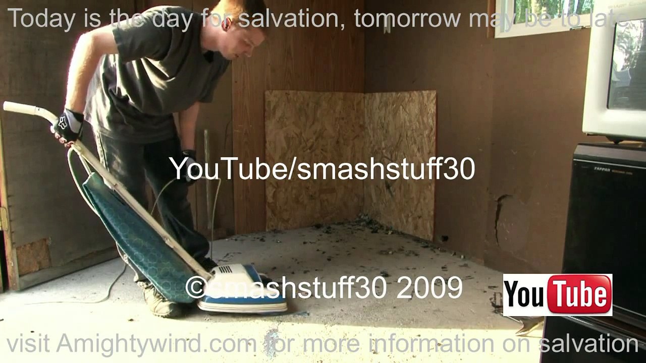 vintage blue Eureka vacuum test