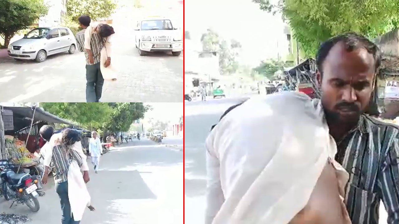 नहीं मिला शव वाहन, पत्नी के शव को कंधे पर रखकर...