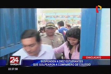 Bullying: suspenden a 10 estudiantes en Chaclacayo por golpear a alumno