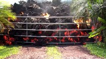 WEB EXTRA: Lava from Kilauea volcano consumes a car in Hawaii.