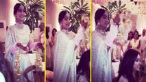 Sonam Kapoor Wedding: Sonam having fun with Jhanvi Kapoor during her Kaliren Ritual; Watch FilmiBeat