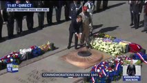 8 mai: Emmanuel Macron ravive la flamme sur la tombe du Soldat inconnu