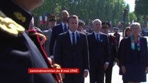 #8Mai Emmanuel Macron dépose une gerbe devant la statue du Général de Gaulle à Paris pour la cérémonie du 73e anniversaire de la victoire des Alliés sur l’Allemagne nazie et la fin de la Seconde Guerre mondiale en Europe