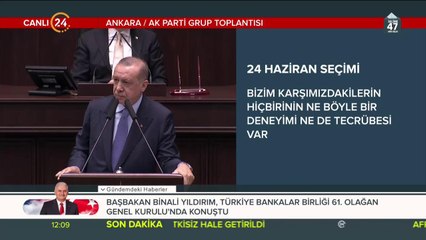 Cumhurbaşkanı Erdoğan konuşma yapıyor