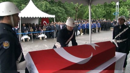 Arkadaşının silahından çıkan kurşunla şehit olan bekçi için tören düzenlendi
