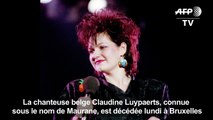 Décès de la chanteuse belge Maurane à Bruxelles