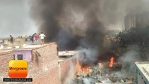 after 15 cylinder blast slum area caught vast fire near indrapuram gaziabad