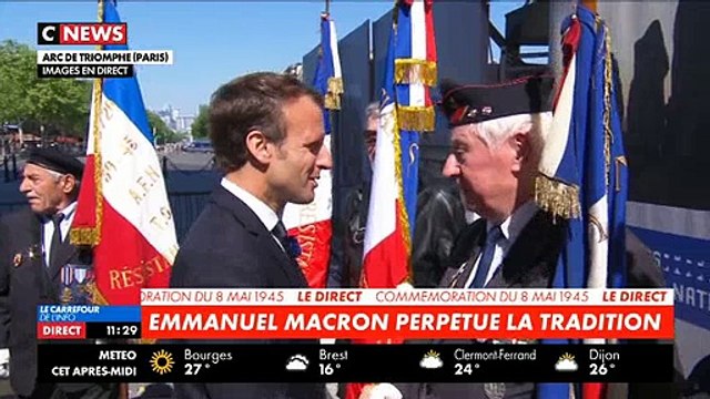 8 Mai: Emmanuel Macron interpellé par un vétéran: Soyez très ferme avec tous ces gauchos