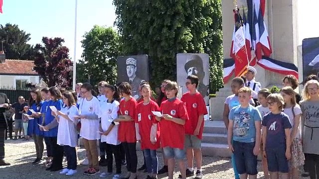 À Auxerre des collégiens chantent la victoire V Day une Marseillaise augmentée
