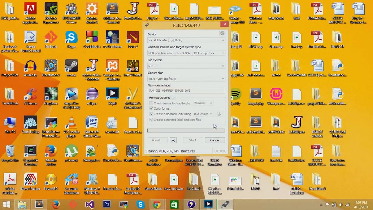 How to Create a Windows 8 (8.1) Bootable USB Flash Drive using Rufus