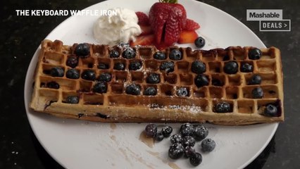 Usually you shouldn't mix business with pleasure, unless it's with this keyboard waffle iron