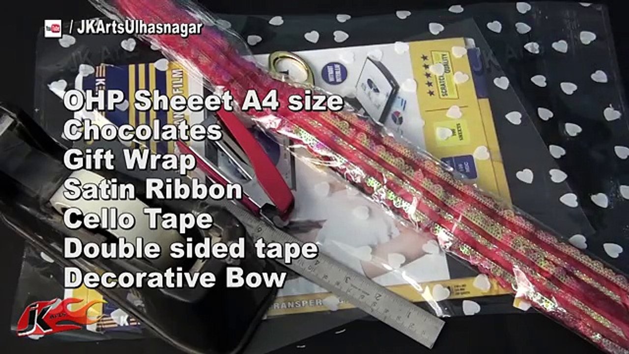 DIY chocolate gift box from OHP Sheet | Valentines Day Gift Idea | |How to make | JK Arts 841