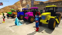 Learn Colors Cars for Kids & Transportation on Trucks w Spiderman Cartoon & Nursery rhymes songs