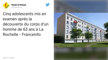 Charente-Maritime : 4 adolescents soupçonnés d'avoir battu à mort un sexagénaire.