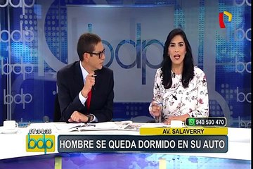 Conductor se queda dormido en su auto en plena av. Salaverry