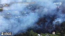 Aerial images of destruction wrought by lava from Hawaii volcano