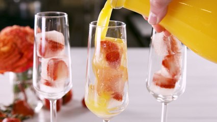Prosecco Ice Cubes Make The Best Mimosas