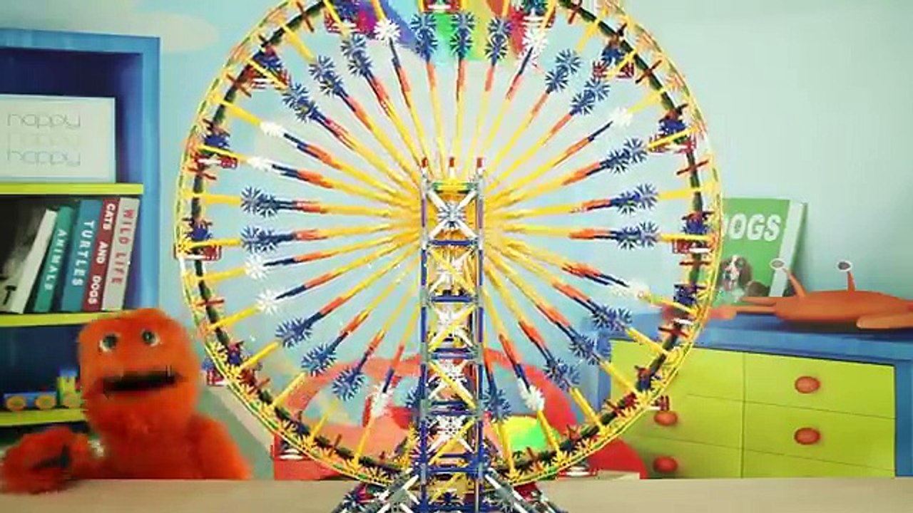 MAGIC KNex Ferris Wheel with Fuzzy Puppet Knex Big Ball Fory Building Set 744476524430