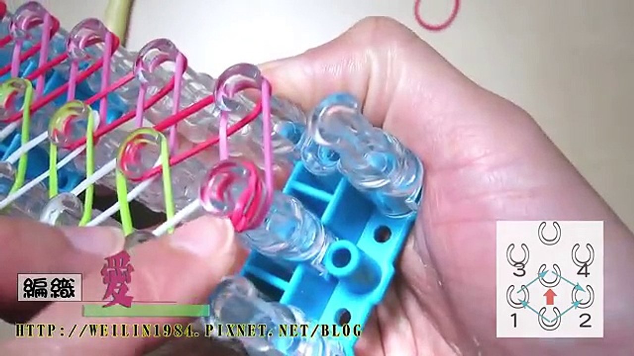 彩虹編織器教學 鑽石編織手環教學