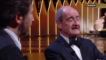 Edouard Baer et Pierre Lescure trinquent sur la scène - Cannes 2018