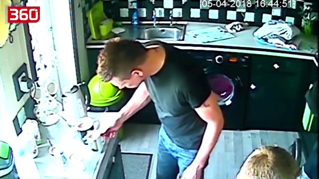 Nuk është njeri, më duket se është demon , Familja tmerrohet teksa sheh çfarë ndodh në kuzhinë gjatë kohës që po përgatisnin kafe (360video)