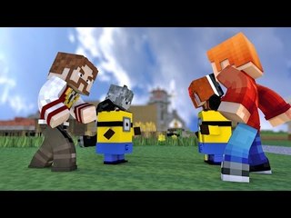 Minecraft: GUERRA COM MINIONS! #1 (c/ Wolff, Miss e Pokey) - Lucky Block