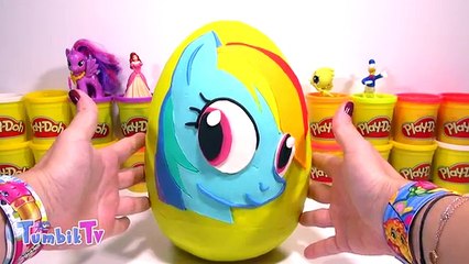 Oyun Hamuru ile Dev My Little Pony Sürpriz Yumurta - MLP, LPS Oyuncakları, Minion