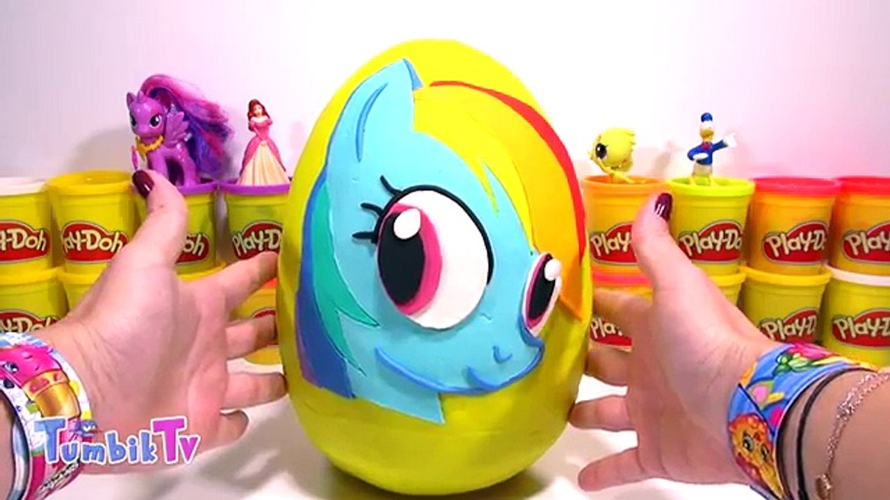 Oyun Hamuru ile Dev My Little Pony Sürpriz Yumurta - MLP, LPS Oyuncakları, Minion